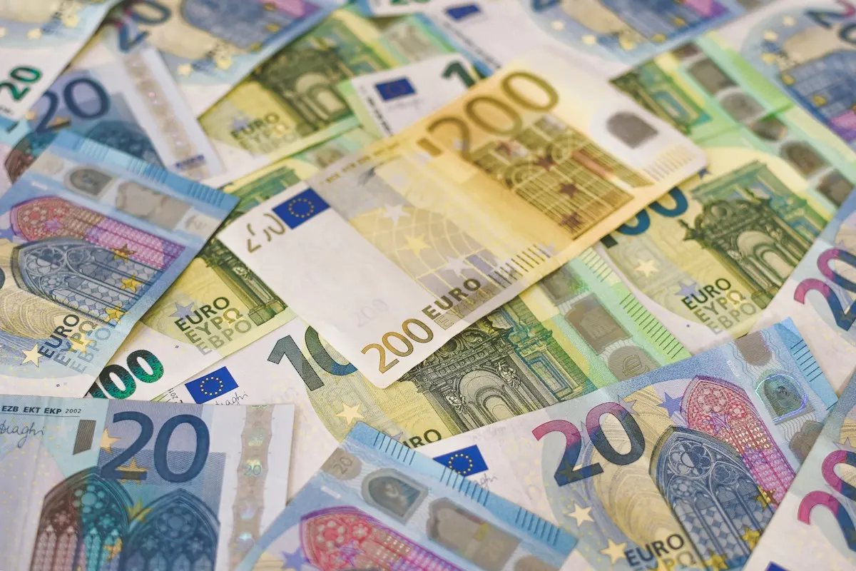 Billetes de euro de distintos importes