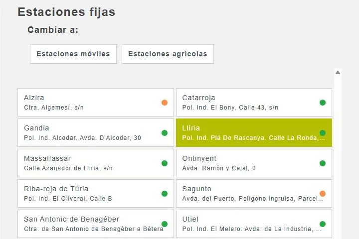 Paso 4 para pedir cita en la ITV: Selecciona la estación: Alzira.