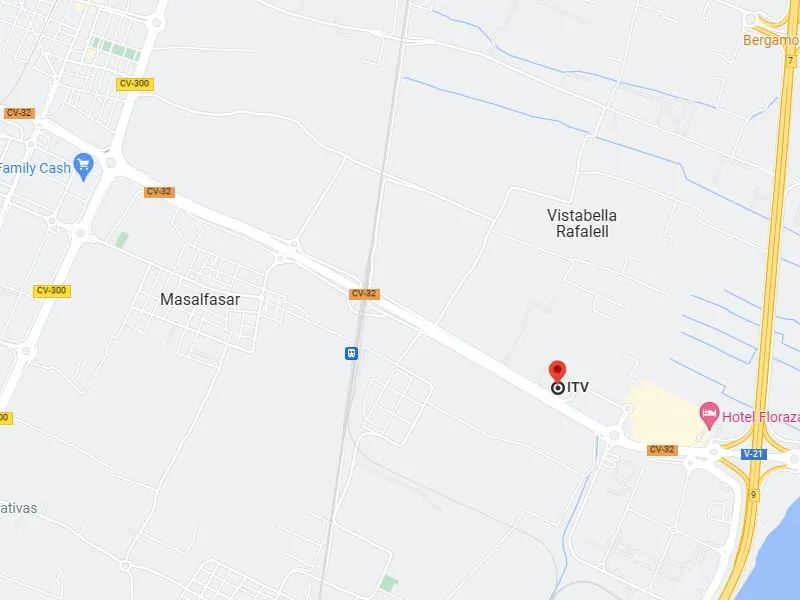 Mapa de la ubicación de la ITV de Massalfassar