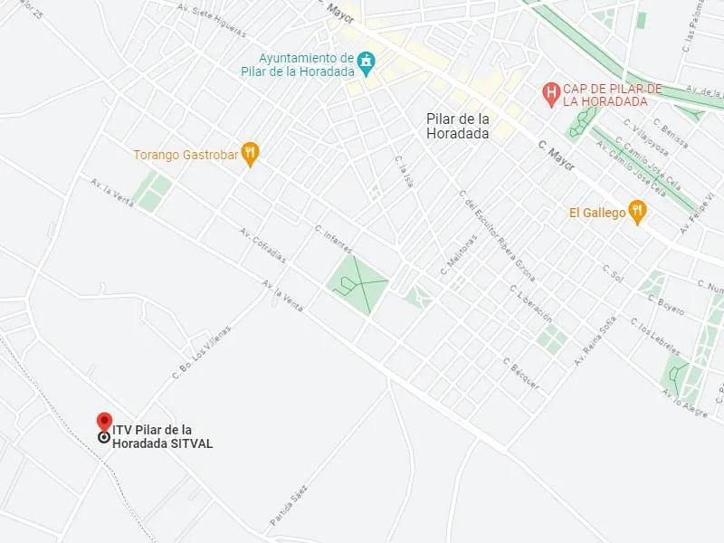 Mapa de la ubicación de la ITV de Pilar de la Horadada